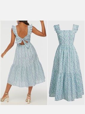 Smocked Floral Midi Dress (J.Crew Factory)